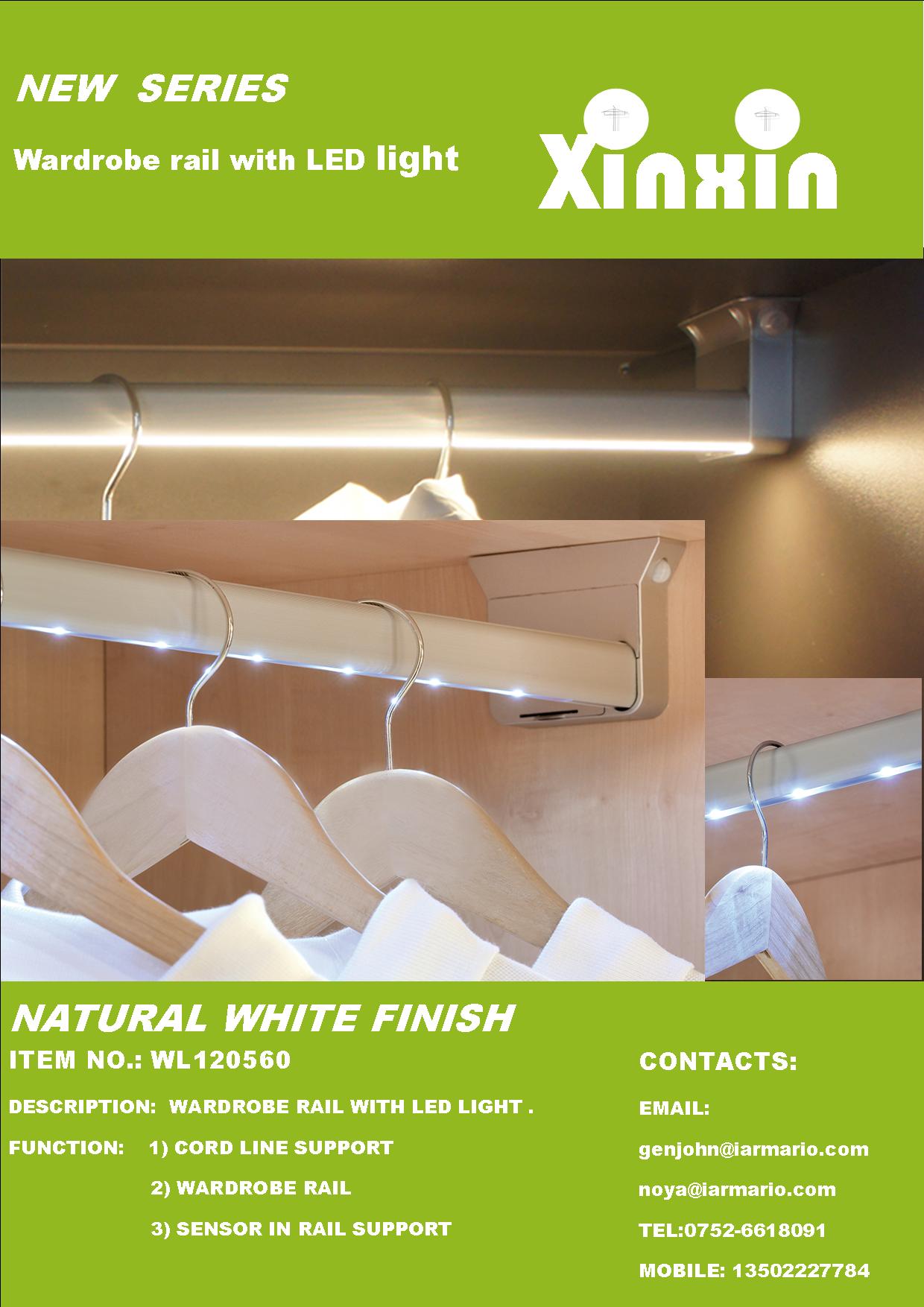 PIR Motion Sensor Closet Light Hanger Rod