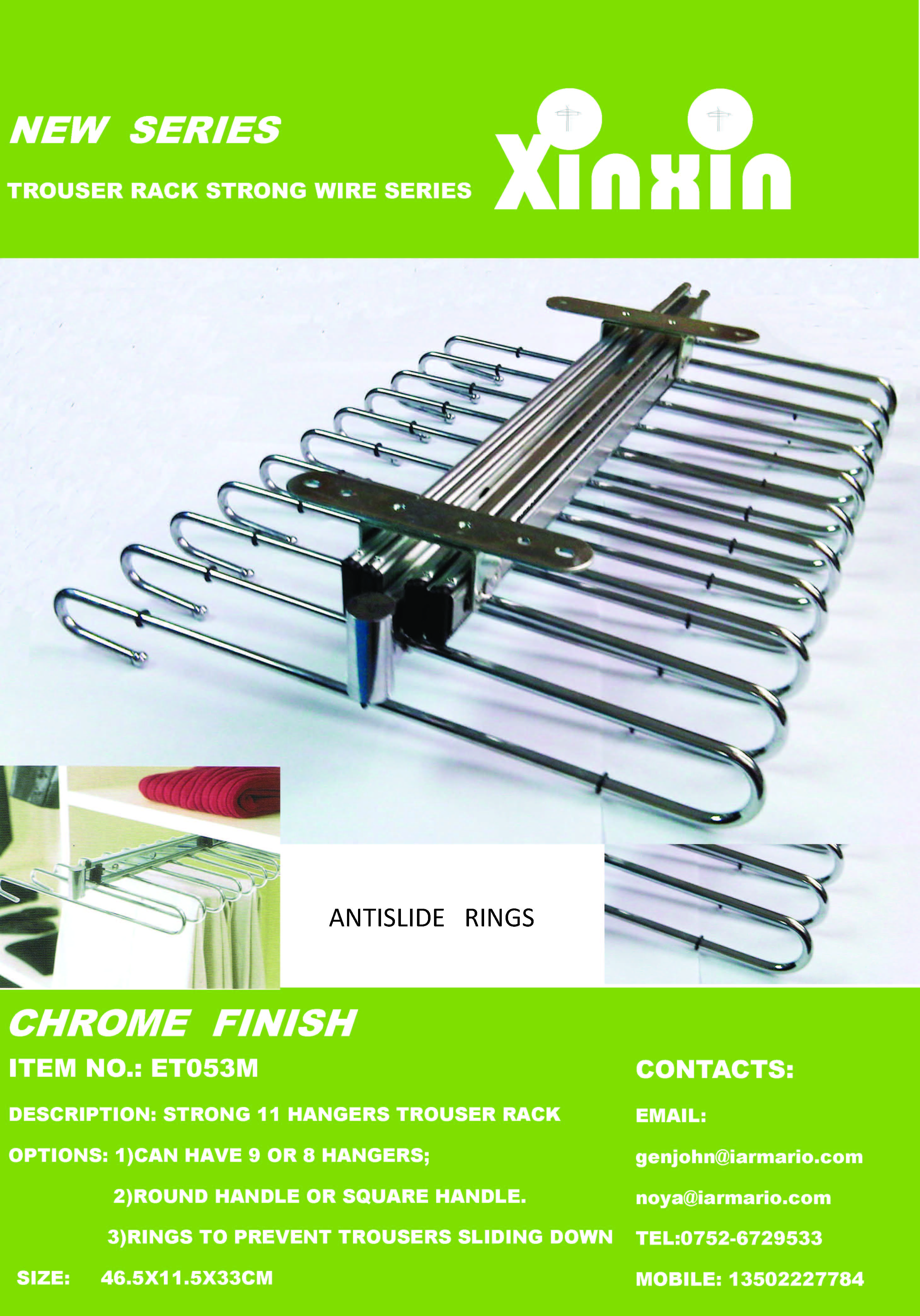ET053M TROUSER RACK 11 HANGERS
