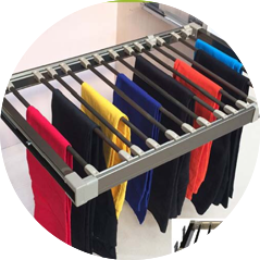 Wardrobe hanging pants rack