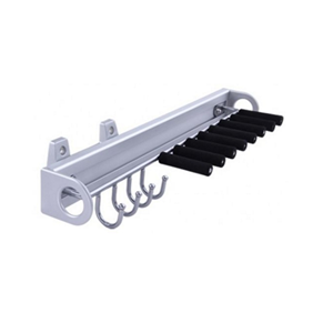 Aluminum Alloy Telescopic Push- Pull Tie and Belt Rack (Flocking)